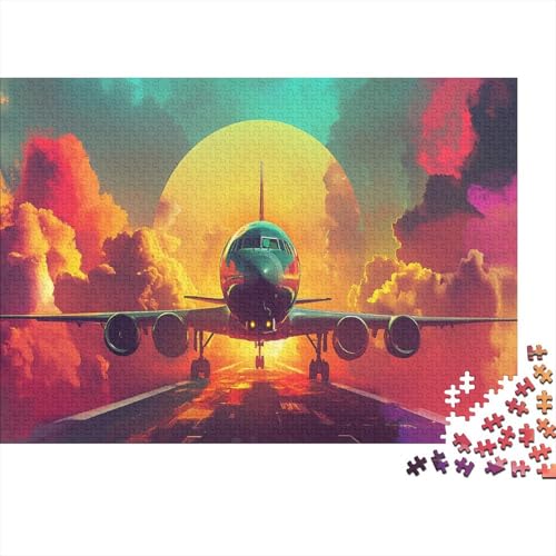 Passenger Flugzeug Puzzle 1000-teilige Schwer Puzzle Spielzeug Lernspiel Impossible Herausforderungsspielzeug Für Erwachsene Und Kinder in Bewährter 1000pcs (75x50cm) von JiaTexJourney