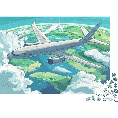 Passenger Flugzeug Puzzle 1000-teilige Schwer Puzzle Spielzeug Pädagogisches Spiel Impossible Herausforderungsspielzeug Für Erwachsene Kinder 1000pcs (75x50cm) von JiaTexJourney