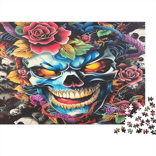 Schädel Puzzle 1000 Teile Schwer Puzzle Spielzeug Lernspiel Impossible Herausforderungsspielzeug Für Erwachsene Und Kinder Ab 14 Jahren 1000pcs (75x50cm) von JiaTexJourney