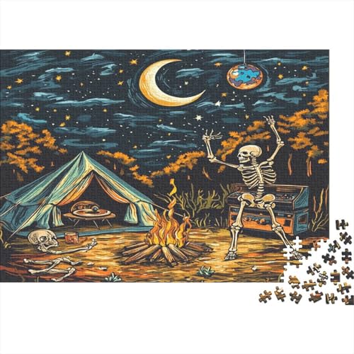Schädel Puzzles 1000 Teile Schwer Puzzle Spielzeug Lernspiel Impossible Herausforderung Spielzeug Für Erwachsene Und Kinder in Bewährter 1000pcs (75x50cm) von JiaTexJourney