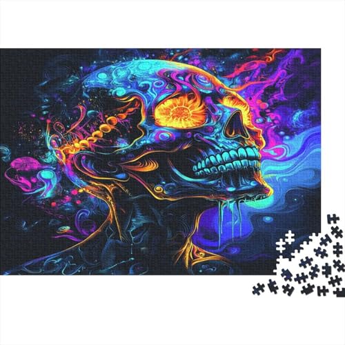 Schädel Puzzles 1000 Teile Schwer Puzzle Spielzeug Lernspiel Impossible Herausforderungsspielzeug Für Erwachsene Und Kinder in Bewährter 1000pcs (75x50cm) von JiaTexJourney