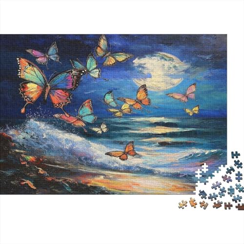 Schmetterling Puzzle 1000 Teile Schwer Puzzle Spielzeug Pädagogisches Spiel Impossible Herausforderung Spielzeug Für Erwachsene Kinder 1000pcs (75x50cm) von JiaTexJourney