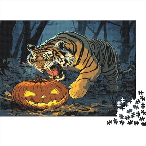 Tiger Puzzle 1000-teilige Schwer Puzzle Spielzeug Lernspiel Impossible Herausforderungsspielzeug Für Erwachsene Und Kinder Ab 14 Jahren 1000pcs (75x50cm) von JiaTexJourney