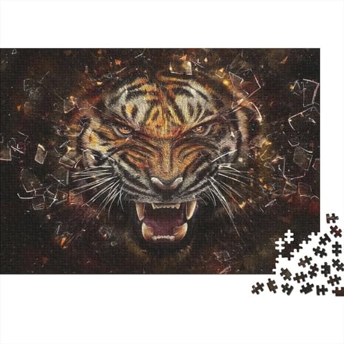 Tiger Puzzles 1000 Teile Schwer Puzzle Spielzeug Lernspiel Impossible Herausforderung Spielzeug Für Erwachsene Und Kinder in Bewährter 1000pcs (75x50cm) von JiaTexJourney