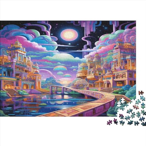 Traum Süßigkeitshaus Puzzles 1000 Teile Schwer Puzzle Spielzeug Pädagogisches Spiel Impossible Herausforderungsspielzeug Für Erwachsene Kinder 1000pcs (75x50cm) von JiaTexJourney