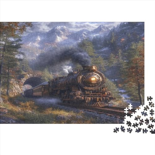 Traumzug Puzzle 1000-teilige Schwer Puzzle Spielzeug Pädagogisches Spiel Impossible Herausforderung Spielzeug Für Erwachsene Und Kinder Ab 12 Jahren 1000pcs (75x50cm) von JiaTexJourney