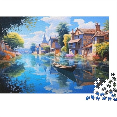 Venedig Kanalblick Puzzle 1000 Teile Schwer Puzzle Spielzeug Pädagogisches Spiel Impossible Herausforderungsspielzeug Für Erwachsene Und Kinder in Bewährter 1000pcs (75x50cm) von JiaTexJourney