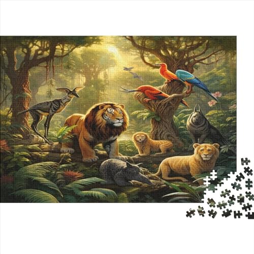Waldtiere Puzzle 1000 Teile Schwer Puzzle Spielzeug Lernspiel Impossible Herausforderungsspielzeug Für Erwachsene Und Kinder Ab 14 Jahren 1000pcs (75x50cm) von JiaTexJourney