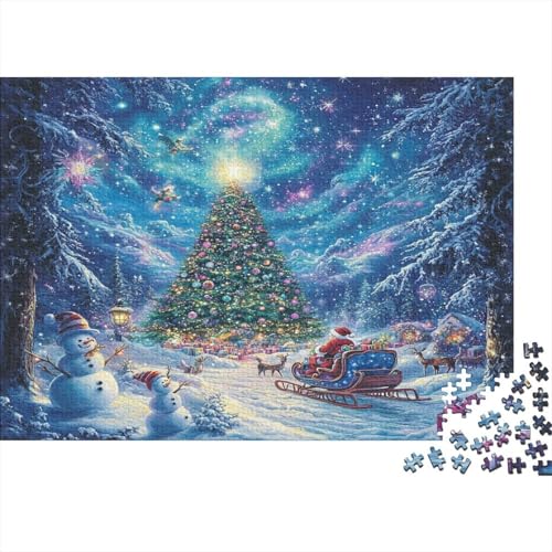 Weihnachtsbaum Puzzles 1000 Teile Schwer Puzzle Spielzeug Lernspiel Impossible Herausforderungsspielzeug Für Erwachsene Und Kinder Ab 12 Jahren 1000pcs (75x50cm) von JiaTexJourney