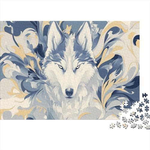 Wolf Puzzles 1000 Teile Schwer Puzzle Spielzeug Pädagogisches Spiel Impossible Herausforderungsspielzeug Für Erwachsene Und Kinder in Bewährter 1000pcs (75x50cm) von JiaTexJourney