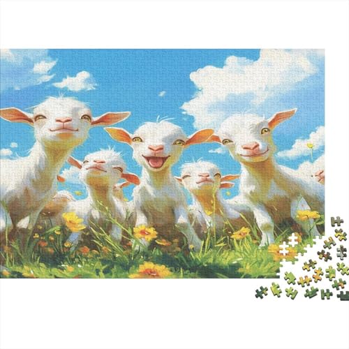 Ziege Puzzle 1000 Teile Schwer Puzzle Spielzeug Lernspiel Impossible Herausforderungsspielzeug Für Erwachsene Und Kinder Ab 12 Jahren 1000pcs (75x50cm) von JiaTexJourney