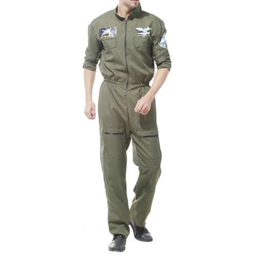 Jiabing Herren Damen Astronaut Kostüm Silber Erwachsene Space Weltall Kostüm Karneval Kostüme Jumpsuit Astronauten Kostüm Weltraum Kostüm Raumfahrer Overall Karneval Fasching Halloween Kostüm von Jiabing