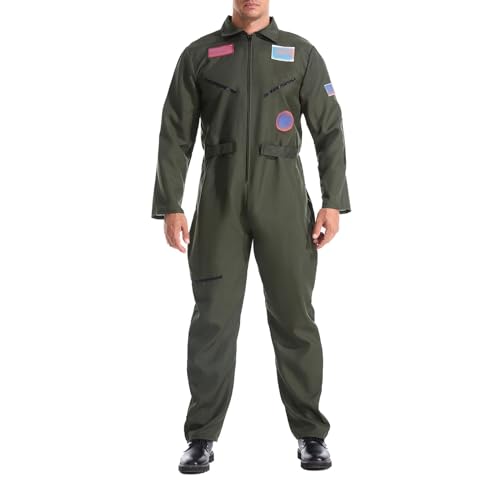 Jiabing Herren Damen Astronaut Kostüm Silber Erwachsene Space Weltall Kostüm Karneval Kostüme Jumpsuit Astronauten Kostüm Weltraum Kostüm Raumfahrer Overall Karneval Fasching Halloween Kostüm von Jiabing