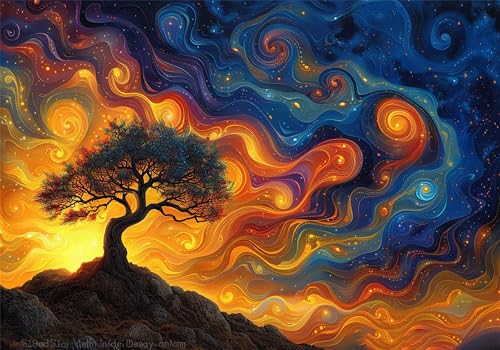 Puzzle 100 Teile Abstrakt Puzzle ab 2 3 4 5 6 Jahre Kinder DIY Klassische Jigsaw Erwachsene Baum Geschicklichkeitsspiel für Die Ganze Familie, Quality Wooden Lernspiel kinderPuzzle, Wohnkultur U-127 von Jiacgrtef
