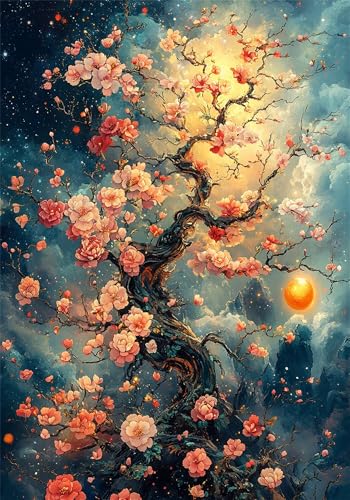 Puzzle 100 Teile Baum Puzzle ab 2 3 4 5 6 Jahre Kinder DIY Jigsaw Erwachsene Blume Geschicklichkeitsspiel für Die Ganze Familie, Quality Wooden Lernspiel kinderPuzzle, Wohnkultur Geschenke U-1074 von Jiacgrtef
