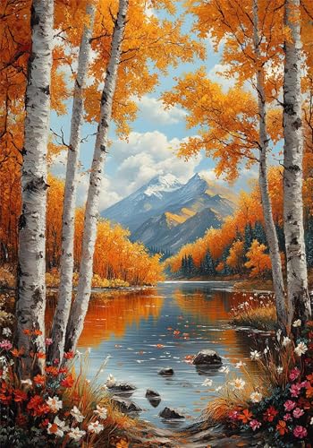 Puzzle 100 Teile Baum Puzzle ab 2 3 4 5 6 Jahre Kinder DIY Jigsaw Erwachsene Herbst Geschicklichkeitsspiel für Die Ganze Familie, Quality Wooden Lernspiel kinderPuzzle, Wohnkultur Geschenke U-1090 von Jiacgrtef