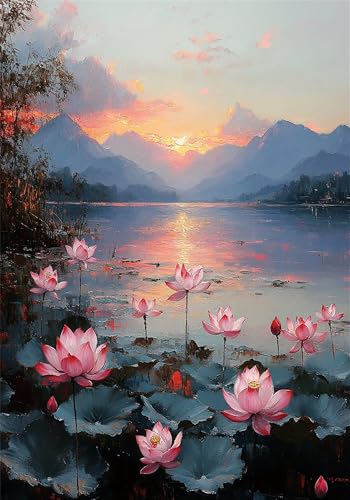 Puzzle 100 Teile Blume Puzzle ab 2 3 4 5 6 Jahre Kinder DIY Klassische Jigsaw Erwachsene Lotus Geschicklichkeitsspiel für Die Ganze Familie, Wooden Lernspiel kinderPuzzle, Wohnkultur Geschenke U-932 von Jiacgrtef