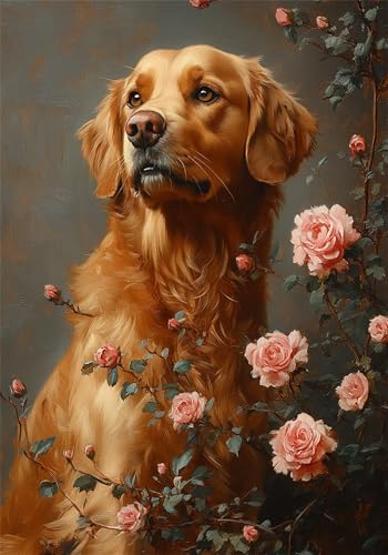 Puzzle 100 Teile Hund Puzzle ab 2 3 4 5 6 Jahre Kinder DIY Jigsaw Erwachsene Blume Geschicklichkeitsspiel für Die Ganze Familie, Quality Wooden Lernspiel kinderPuzzle, Wohnkultur Geschenke U-1096 von Jiacgrtef