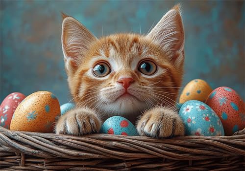 Puzzle 100 Teile Katze Puzzle ab 2 3 4 5 6 Jahre Kinder DIY Klassische Jigsaw Erwachsene Tier Geschicklichkeitsspiel für Die Ganze Familie, Wooden Lernspiel kinderPuzzle, Wohnkultur Geschenke U-471 von Jiacgrtef