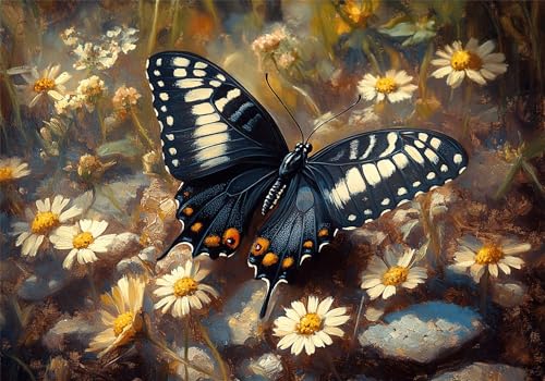 Puzzle 100 Teile Schmetterling Puzzle ab 2 3 4 5 6 Jahre Kinder DIY Klassische Jigsaw Erwachsene Blume Jigsaw für Die Ganze Familie, Quality Wooden Lernspiel kinderPuzzle, Wohnkultur Geschenke U-159 von Jiacgrtef