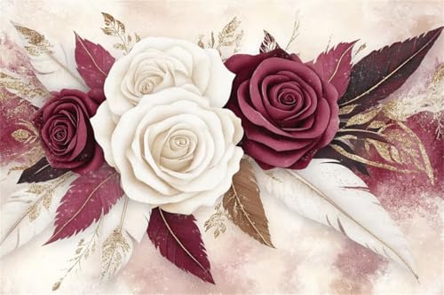 Puzzle 1000 Teile Blume Puzzle Rose Klassische Jigsaw Erwachsene Anspruchsvoll, Holzpuzzle Erwachsene Groß Impossible Jigsaw Bastelset ab 14 Jahre für Jungen Mädchen für Wohnkultur Geschenke A-3 von Jiacgrtef
