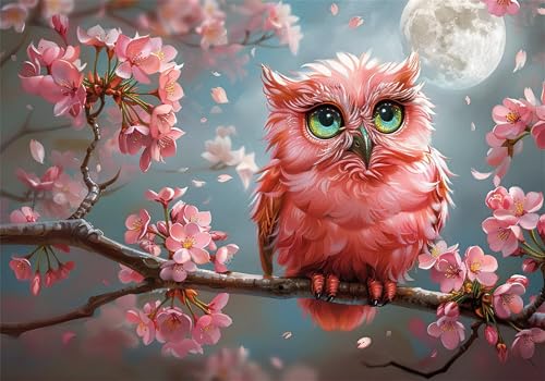 Puzzle 1000 Teile Eule Puzzle Blume Klassische Impossible Jigsaw DIY Groß Anspruchsvoll HolzPuzzle Erwachsene, Puzzlespiele für Die Ganze Familie Jigsaw Für Erwachsene und Kinder Ab 14 Jahren U-333 von Jiacgrtef