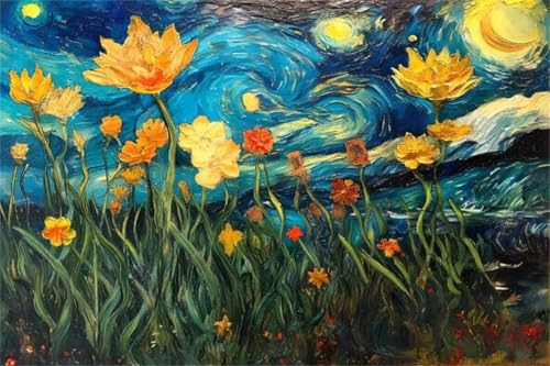 Puzzle 1000 Teile Farbe Puzzle Blume Klassische Jigsaw Erwachsene Anspruchsvoll, Holzpuzzle Erwachsene, Groß Impossible Jigsaw Bastelset ab 14 Jahre für Jungen Mädchen für Wohnkultur Geschenke K-8 von Jiacgrtef