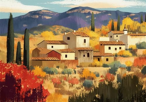 Puzzle 1000 Teile Haus Puzzle Landschaft Klassische Impossible Jigsaw, Anspruchsvoll HolzPuzzle Erwachsene, Puzzlespiele für Die Ganze Familie Jigsaw Für Erwachsene und Kinder Ab 14 Jahren U-629 von Jiacgrtef