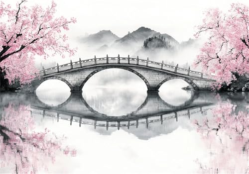 Puzzle 1000 Teile Japan Puzzle Brücke Klassische Impossible Jigsaw, Groß Anspruchsvoll HolzPuzzle Erwachsene, Puzzlespiele für Die Ganze Familie Jigsaw Für Erwachsene und Kinder Ab 14 Jahren U-536 von Jiacgrtef