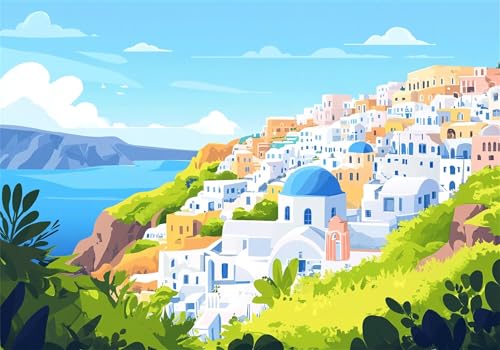 Puzzle 1000 Teile Kleine Stadt Puzzle Am Meer Klassische Impossible Jigsaw, Anspruchsvoll HolzPuzzle Erwachsene, Puzzlespiele für Die Ganze Familie Jigsaw Für Erwachsene und Kinder Ab 14 Jahren U-852 von Jiacgrtef