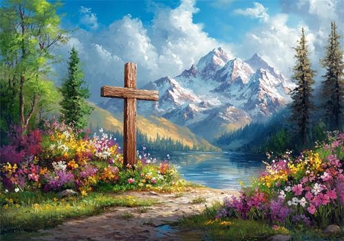 Puzzle 1000 Teile Kreuzen Puzzle Natur Klassische Impossible Jigsaw, Groß Anspruchsvoll HolzPuzzle Erwachsene, Puzzlespiele für Die Ganze Familie Jigsaw Für Erwachsene und Kinder Ab 14 Jahren U-434 von Jiacgrtef