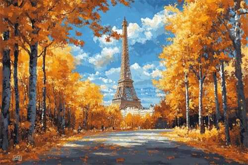 Puzzle 1000 Teile Landschaft Puzzle Herbst Holzpuzzle Erwachsene Klassische Jigsaw Erwachsene, Challenging Game Wooden Jigsaw Bastelset ab 14 Jahre für Jungen Mädchen für Wohnkultur Geschenke M-5 von Jiacgrtef