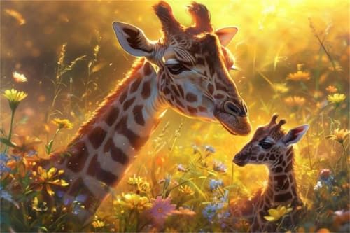 Puzzle 1000 Teile Tier Puzzle Giraffe Klassische Jigsaw Erwachsene Anspruchsvoll, Holzpuzzle Erwachsene, Groß Impossible Jigsaw Bastelset ab 14 Jahre für Jungen Mädchen für Wohnkultur Geschenke I-1 von Jiacgrtef