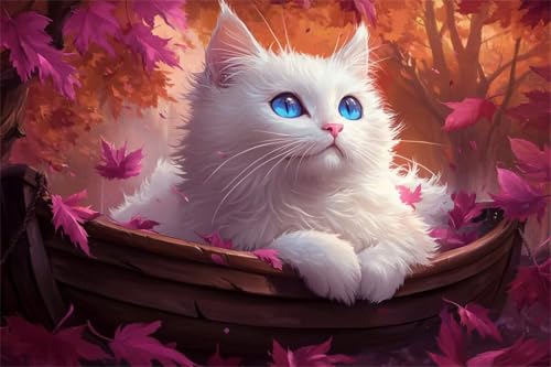 Puzzle 1000 Teile Tier Puzzle Katze Klassische Jigsaw Erwachsene Anspruchsvoll, Holzpuzzle Erwachsene Groß Impossible Jigsaw Bastelset ab 14 Jahre für Jungen Mädchen für Wohnkultur Geschenke N-1 von Jiacgrtef