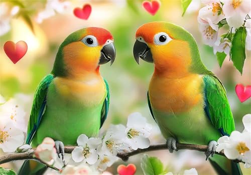 Puzzle 1000 Teile Vogel Puzzle Papagei Klassische Impossible Jigsaw, Groß Anspruchsvoll HolzPuzzle Erwachsene, Puzzlespiele für Die Ganze Familie Jigsaw Für Erwachsene und Kinder Ab 14 Jahren U-492 von Jiacgrtef