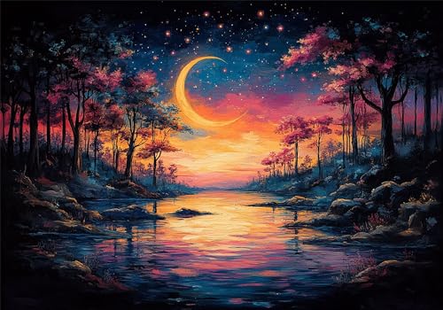 Puzzle 150 Teile Landschaft Puzzle ab 2 3 4 5 6 Jahre Kinder DIY Klassische Jigsaw Erwachsene Mond Geschicklichkeitsspiel für Die Ganze Familie, Quality Wooden Lernspiel kinderPuzzle, Wohnkultur U-420 Puzzle 150 Teile Landschaft Puzzle ab 2 3 4 5 6 Jahre Kinder DIY Klassische Jigsaw Erwachsene Mond Geschicklichkeitsspiel für Die Ganze Familie, Quality Wooden Lernspiel kinderPuzzle, Wohnkultur U-420 von Jiacgrtef