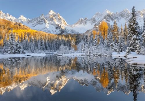 Puzzle 150 Teile Landschaft Puzzle ab 2 3 4 5 6 Jahre Kinder DIY Klassische Jigsaw Erwachsene Winter Geschicklichkeitsspiel für Die Ganze Familie, Wooden Lernspiel kinderPuzzle, Wohnkultur U-327 von Jiacgrtef
