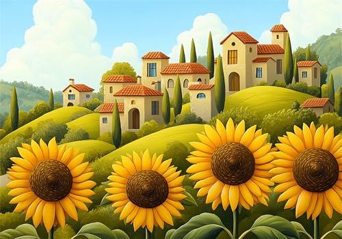 Puzzle 150 Teile Sonnenblume Puzzle ab 2 3 4 5 6 Jahre Kinder Klassische Jigsaw Erwachsene Haus Geschicklichkeitsspiel für Die Ganze Familie, Quality Wooden Lernspiel kinderPuzzle, Wohnkultur U-652 von Jiacgrtef