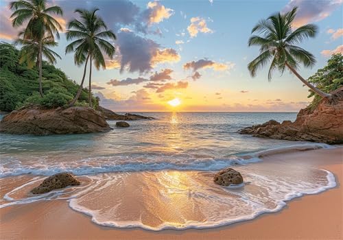 Puzzle 150 Teile Strand Puzzle ab 2 3 4 5 6 Jahre Kinder DIY Klassische Jigsaw Erwachsene Baum Geschicklichkeitsspiel für Die Ganze Familie, Wooden Lernspiel kinderPuzzle, Wohnkultur Geschenke U-391 von Jiacgrtef