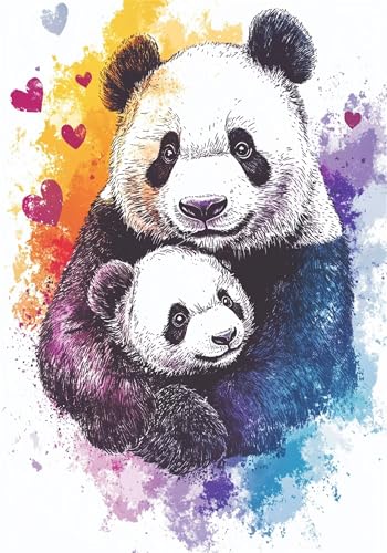 Puzzle 150 Teile Tier Puzzle ab 2 3 4 5 6 Jahre Kinder DIY Klassische Jigsaw Erwachsene Panda Geschicklichkeitsspiel für Die Ganze Familie, Wooden Lernspiel kinderPuzzle, Wohnkultur Geschenke U-950 von Jiacgrtef