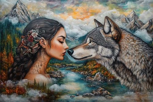 Puzzle 1500 Teile Frau Puzzle Wolf Holzpuzzle Erwachsene Klassische Jigsaw Erwachsene, DIY Groß Challenging Game Wooden Jigsaw Bastelset ab 14 Jahre für Jungen Mädchen für Wohnkultur Geschenke N-6 Puzzle 1500 Teile Frau Puzzle Wolf Holzpuzzle Erwachsene Klassische Jigsaw Erwachsene, DIY Groß Challenging Game Wooden Jigsaw Bastelset ab 14 Jahre für Jungen Mädchen für Wohnkultur Geschenke N-6 von Jiacgrtef