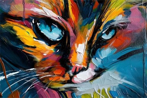 Puzzle 1500 Teile Katze Puzzle Farbe Klassische Jigsaw Erwachsene Anspruchsvoll, Holzpuzzle Erwachsene, Groß Impossible Jigsaw Bastelset ab 14 Jahre für Jungen Mädchen für Wohnkultur Geschenke P-3 von Jiacgrtef