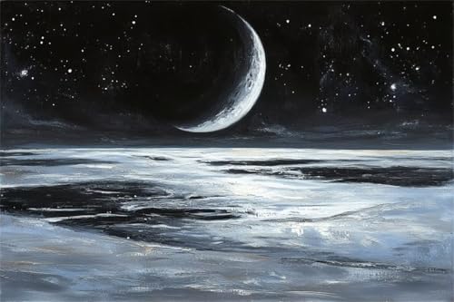 Puzzle 1500 Teile Mond Puzzle Strand Klassische Jigsaw Erwachsene Anspruchsvoll, Holzpuzzle Erwachsene, Groß Impossible Jigsaw Bastelset ab 14 Jahre für Jungen Mädchen für Wohnkultur Geschenke G-0 von Jiacgrtef