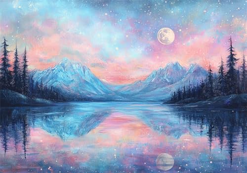 Puzzle 2000 Teile Baum Puzzle Berg Jigsaw Groß XXL 100x70cm DIY Impossible Erwachsene Anspruchsvoll Jigsaw Art, Quality Klassische HolzPuzzle für Wand Zimmer Deko Wohnzimmer Geschenke für frauen U-273 von Jiacgrtef