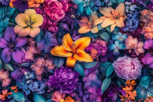 Puzzle 2000 Teile Blume Puzzle Farbe Klassische Jigsaw Erwachsene Anspruchsvoll, Holzpuzzle Erwachsene, Groß Impossible Jigsaw Bastelset ab 14 Jahre für Jungen Mädchen für Wohnkultur Geschenke W-0 von Jiacgrtef