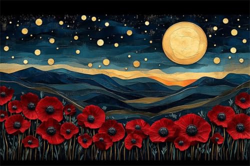 Puzzle 2000 Teile Blume Puzzle Mond Klassische Jigsaw Erwachsene Anspruchsvoll, Holzpuzzle Erwachsene Groß Impossible Jigsaw Bastelset ab 14 Jahre für Jungen Mädchen für Wohnkultur Geschenke T-8 von Jiacgrtef
