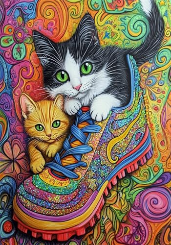 Puzzle 2000 Teile Katze Puzzle Schuh Jigsaw Groß XXL 100x70cm DIY Impossible Erwachsene Anspruchsvoll Jigsaw Art, Klassische HolzPuzzle für Wand Zimmer Deko Wohnzimmer Geschenke für Frauen U-889 Puzzle 2000 Teile Katze Puzzle Schuh Jigsaw Groß XXL 100x70cm DIY Impossible Erwachsene Anspruchsvoll Jigsaw Art, Klassische HolzPuzzle für Wand Zimmer Deko Wohnzimmer Geschenke für Frauen U-889 von Jiacgrtef