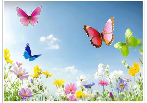 Puzzle 2000 Teile Schmetterling Puzzle Blume Jigsaw Groß XXL 100x70cm DIY Impossible Erwachsene Anspruchsvoll Jigsaw, Klassische HolzPuzzle für Wand Zimmer Deko Wohnzimmer Geschenke für Frauen U-822 von Jiacgrtef