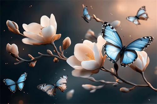 Puzzle 2000 Teile Schmetterling Puzzle Magnolie Klassische Jigsaw Erwachsene Anspruchsvoll, Holzpuzzle Erwachsene Groß Impossible Jigsaw Bastelset ab 14 Jahre für Jungen Wohnkultur Geschenke W-2 von Jiacgrtef