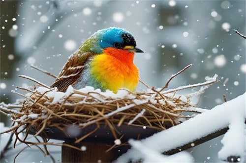 Puzzle 2000 Teile Vogel Puzzle Winter Klassische Jigsaw Erwachsene Anspruchsvoll, Holzpuzzle Erwachsene, Groß Impossible Jigsaw Bastelset ab 14 Jahre für Jungen Mädchen für Wohnkultur Geschenke I-6 von Jiacgrtef